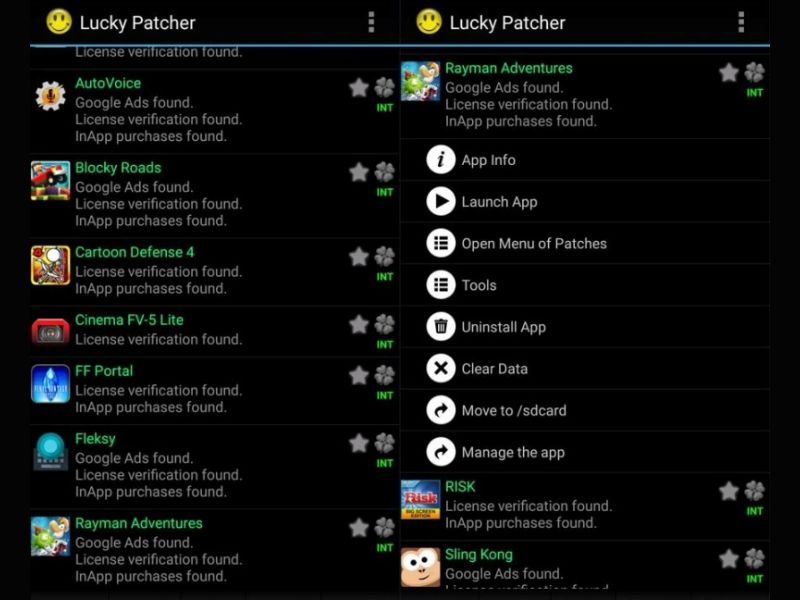 Tính Năng Nổi Bật Có Trong Ứng Dụng Lucky Patcher Pro