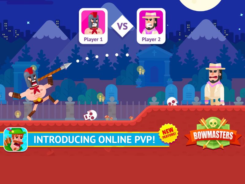 Bowmasters Nhiều chế độ chơi hấp dẫn