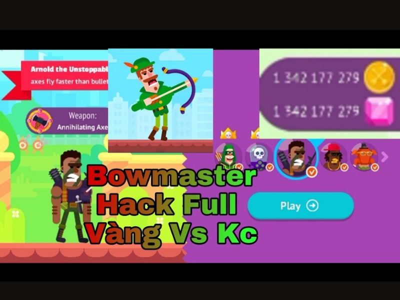 Hướng dẫn cách chơi Bowmasters Hack