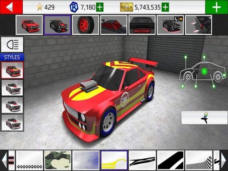 Rally Fury Tự do tùy chỉnh xe theo ý thích