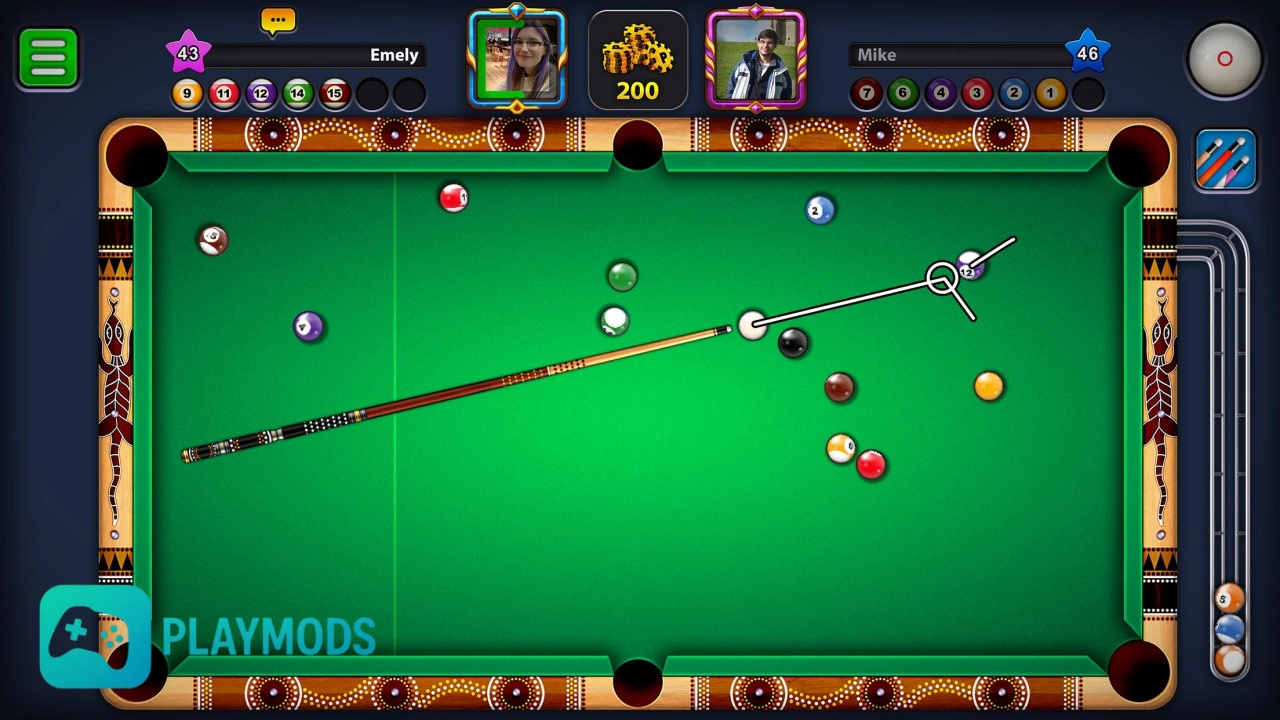 Tải Hack Pool 8 Ball (Vô Hạn Tiền, Menu, Đường Kẻ Dài) v56.19.0 8 Ball Pool Đồ hoạ 2D đơn giản nhưng sống động