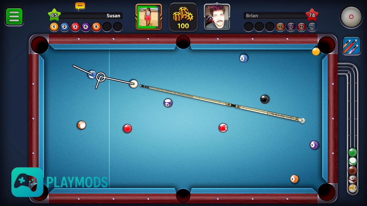 Tải Hack Pool 8 Ball (Vô Hạn Tiền, Menu, Đường Kẻ Dài) v56.19.0 8 Ball Pool Lối chơi đơn giản và quen thuộc