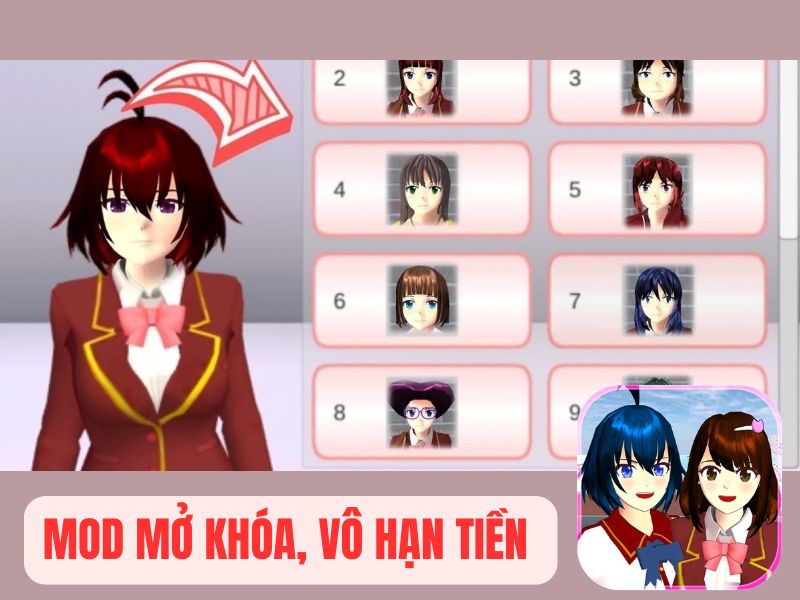 Danh Sách Tính Năng Được Mở Khóa Trong Sakura School Simulator Mod
