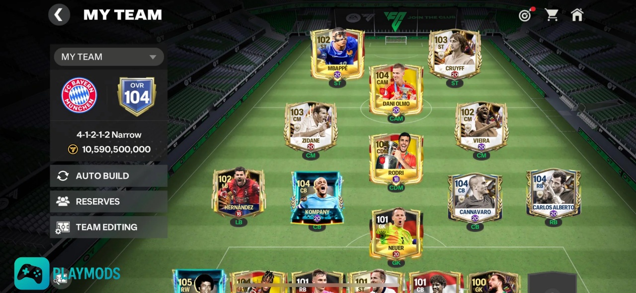Siêu đội hình khủng Trong FC Mobile MOD