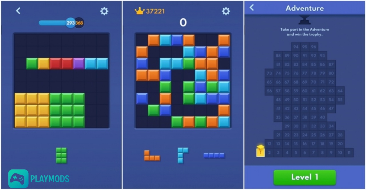 Lối chơi gây nghiện trong Hack Block Blast