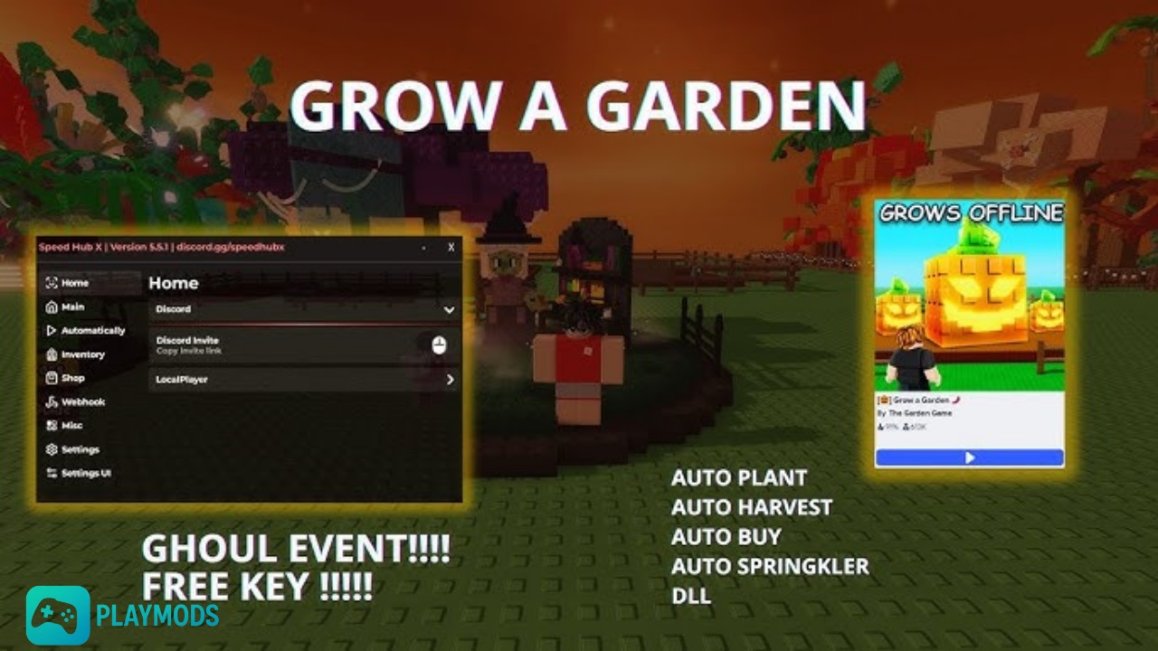 Tính năng trong hack Grow A Garden