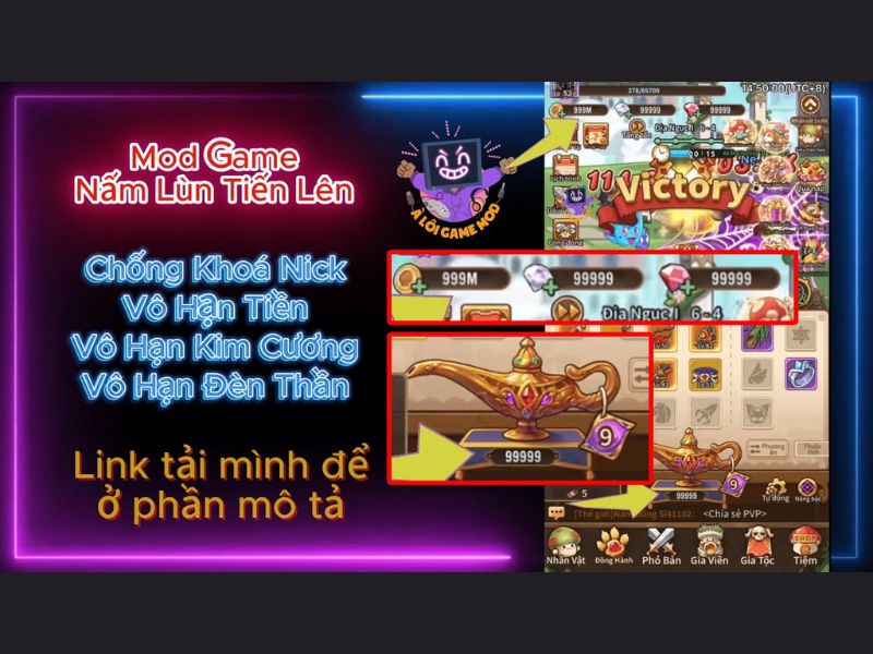 Tải Nấm Lùn Tiến Lên MOD APK (Vô Hạn Tiền, Bất Tư,...) v2.0.43 Những Điểm Đặc Sắc Trong Bản Nấm Lùn Tiến Lên Mod APK