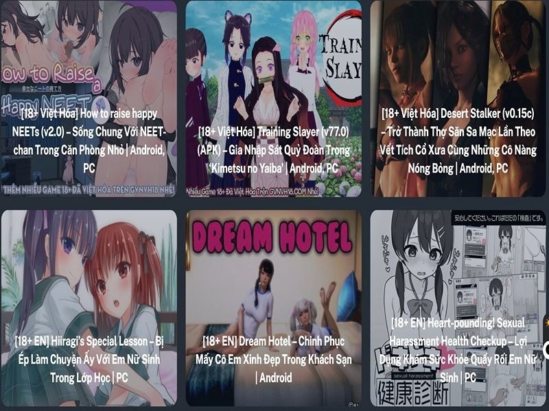 GVNVH18 Kho tàng game 18+ cực hot