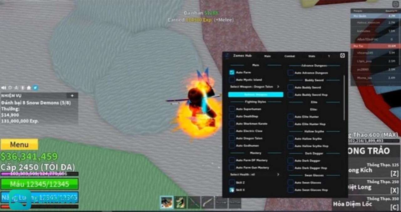 Bước 5 tải Hack Blox Fruit