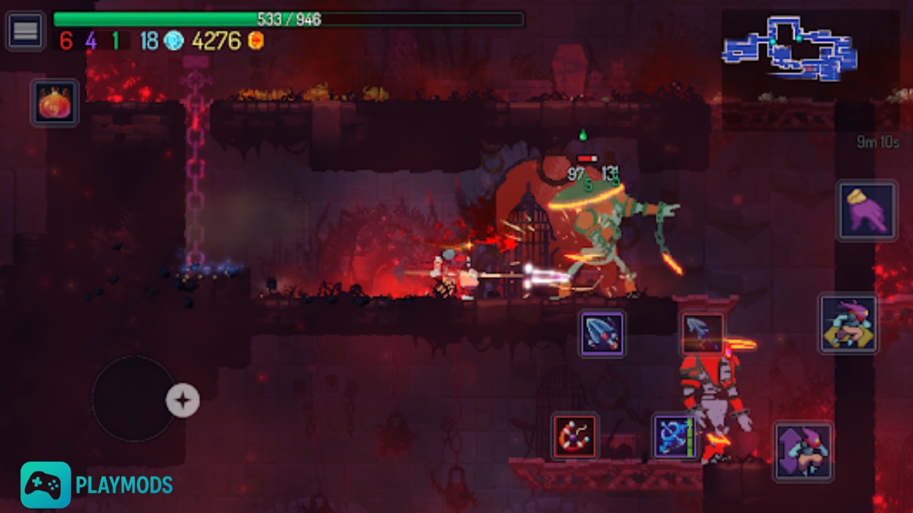 Lối chơi cực kì hấp dẫn trong hack Dead Cells