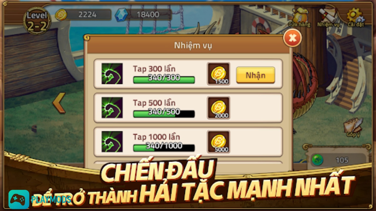 Tải Huyền Thoại Hải Tặc MOD APK (Vô hạn tiền, Vô hạn thùng bia, Full tướng) v1.0.5 hack-huyền-thoại-hải-tặc-03