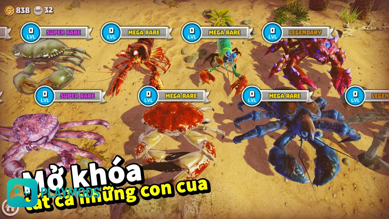 Sở hữu rất nhiều các chú cua khác nhau 