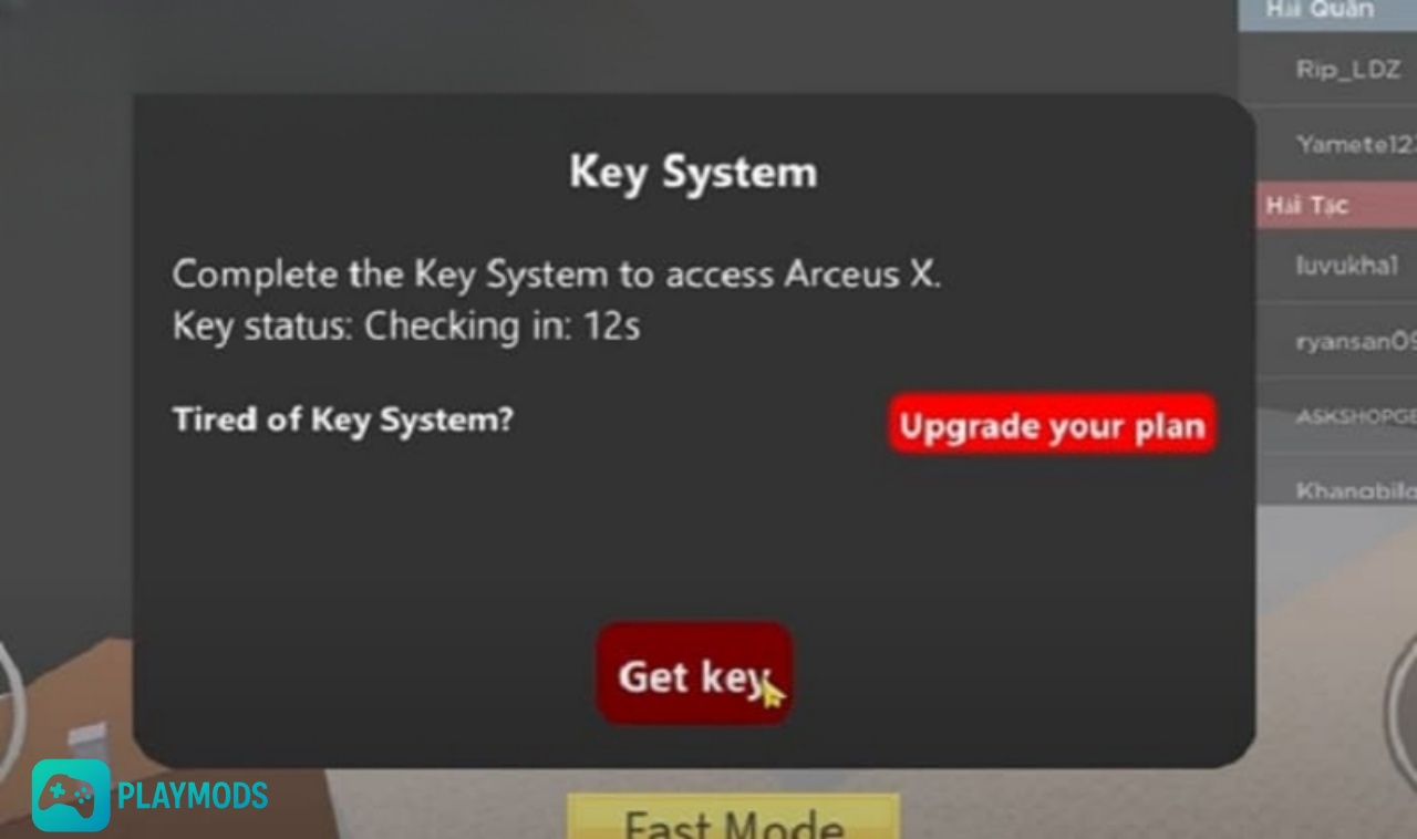Tải Arceus X NEO APK v1.9.5 APK Mới Nhất Và Các Bước Get Key Chi Tiết Nhấn Get Key để tiến hành bước tiếp theo