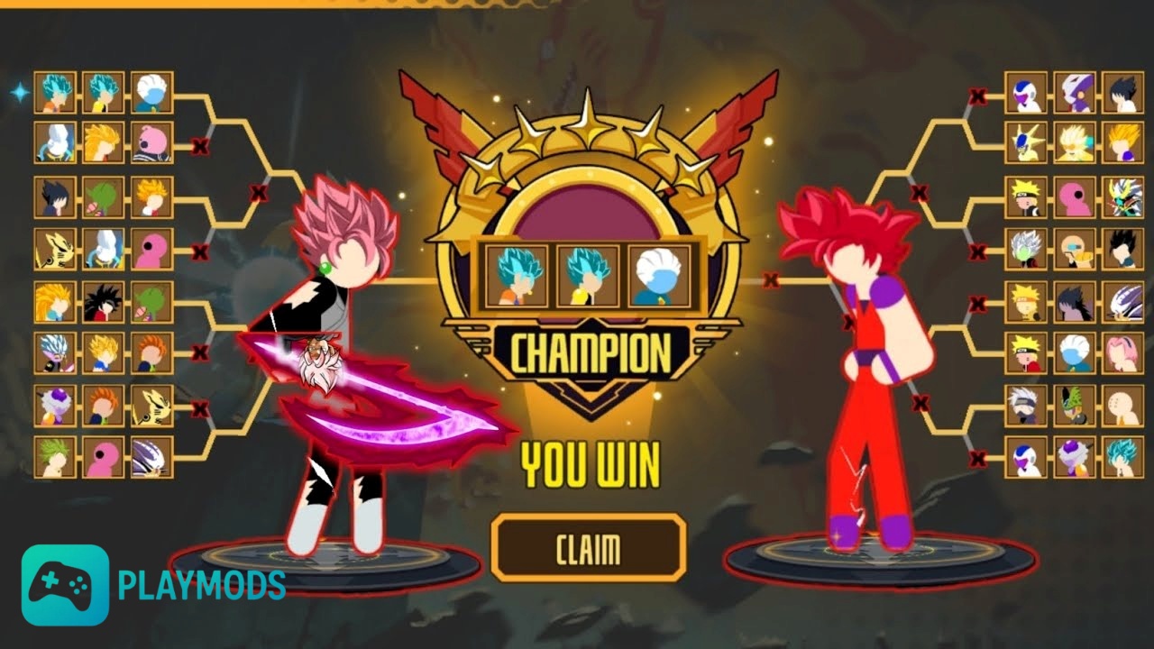 Stickman Dragon Fight Chế Độ Chiến Đấu Với Tối Đa 16 Đội