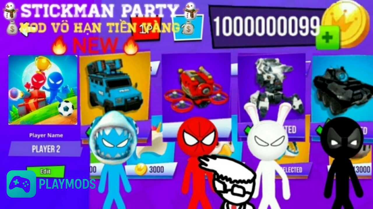 Các Chức Năng Đặc Biệt Của Stickman Party Hack Không Có Ở Bản Gốc