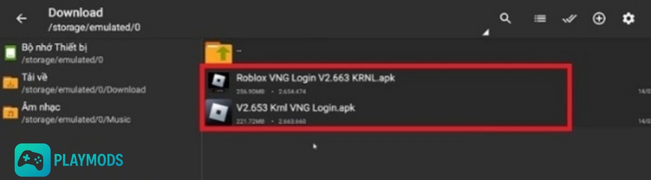 Tải Krnl X ROBLOX (VNG/QT) v2.704 Mới Nhất Cho Điện Thoại Chạy 2 File trong ZArchiver
