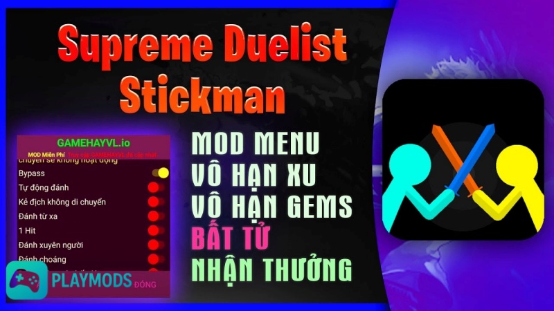 Tải Hack Supreme Duelist Stickman (Full Tiền, Max Level, Bất Tử) v4.0.5 Những Tính Năng Đặc Biệt Giúp Bản Hack Supreme Duelist Stickman Vượt Trội Hơn Bản Gốc