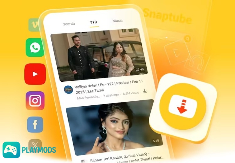 Tải Snaptube Mod Apk (Mở Khóa VIP, Không Quảng Cáo) v7.53.1.75371401 Tốc Độ Tải Xuống Nhanh Chóng, Ổn Định