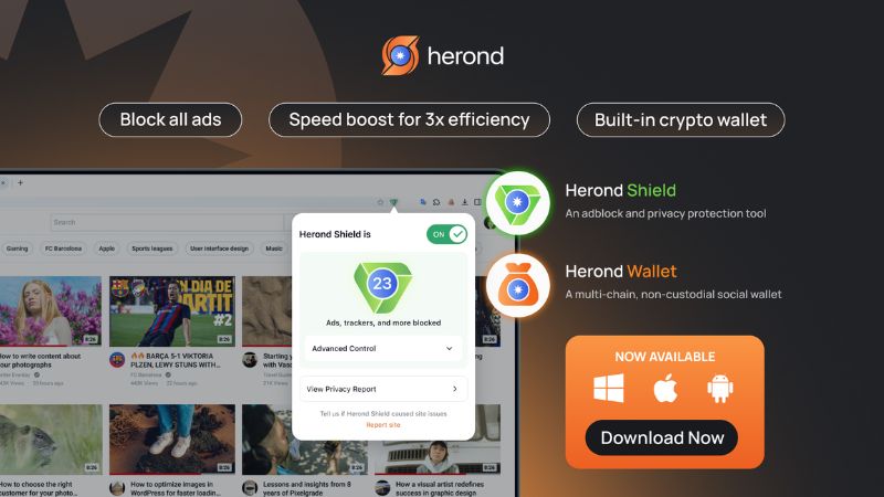 VPN Tích Hợp Giúp Duyệt Web An Toàn Trong Herond Browser