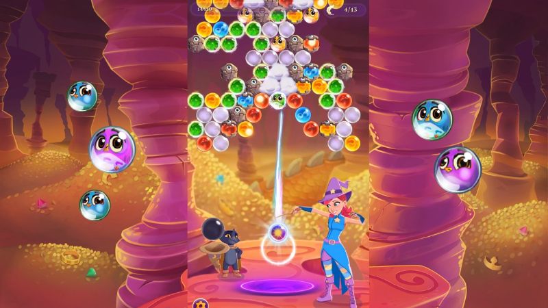 Cơ Chế Bắn Bong Bóng Màu Giải Đố Đỉnh Cao Trong Bubble Witch 3 Saga MOD APK
